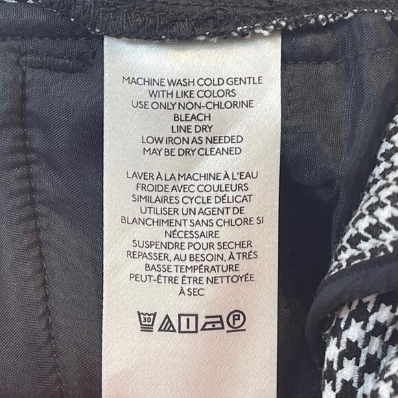 Maeve by Athropologie Houndstooth Wide Leg Flat Front Cuffed Trouser Size 14 NWT - Picture 8 of 9